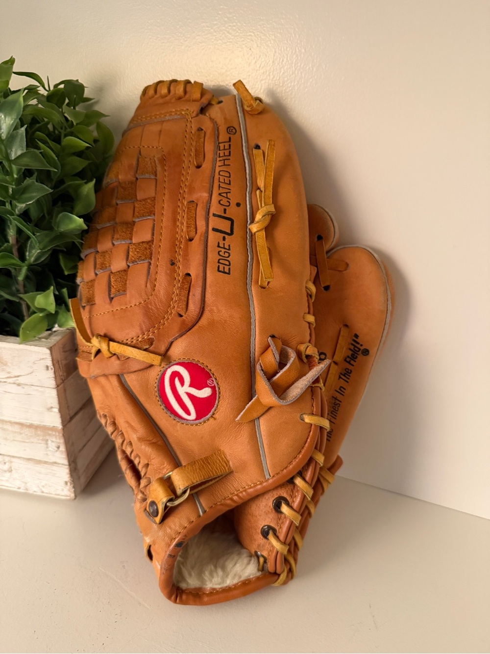 Rawlings Dale Murphy Series RSE36 Leather Baseball Glove Basket Web Fastback VTG